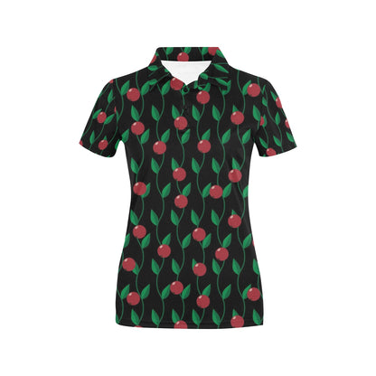 Cranberry Pattern Print Design CB01 Women's Polo Shirt