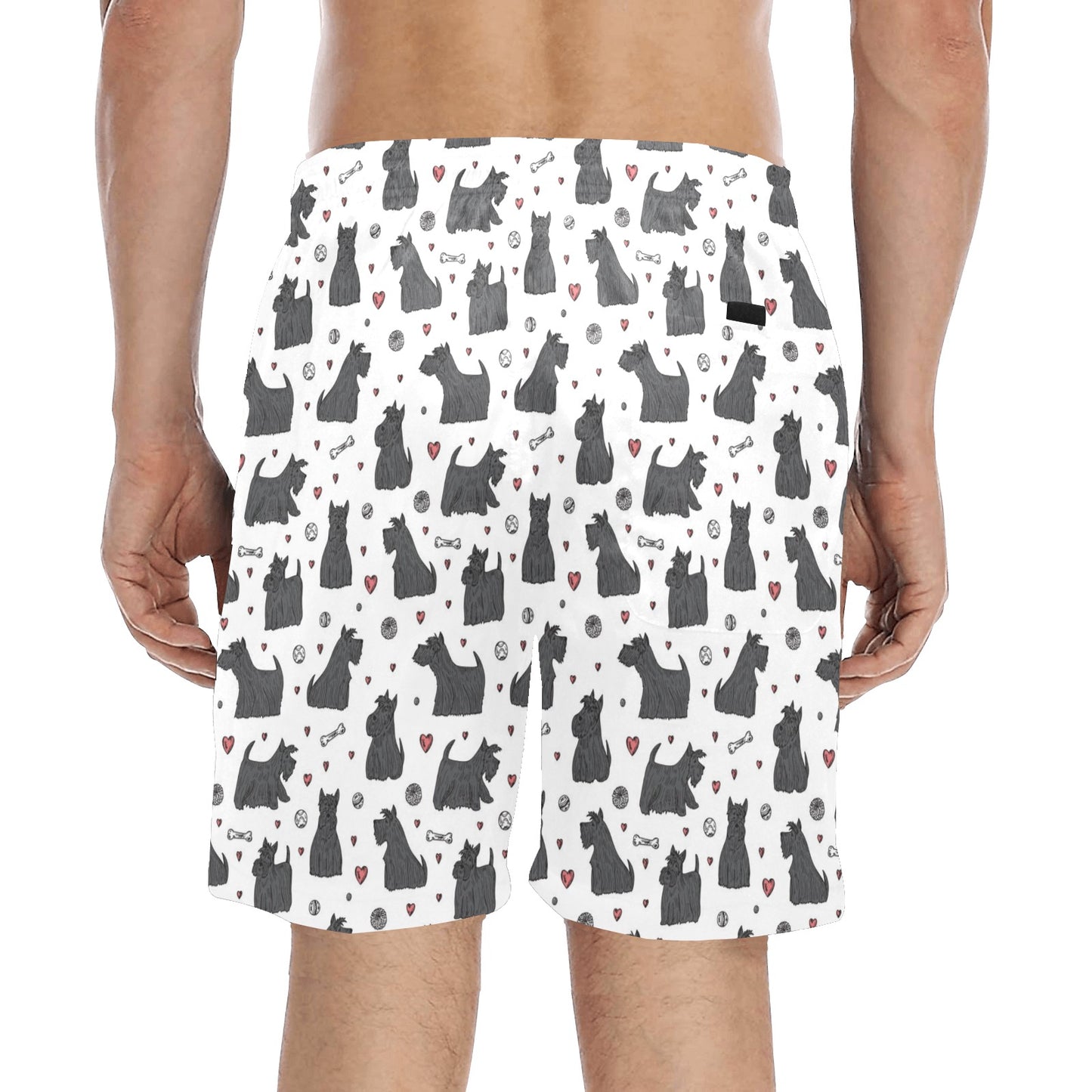 Scottish Terriers Print Design LKS3015 Men's Swim Trunks Beach Shorts