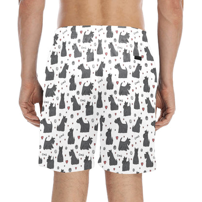 Scottish Terriers Print Design LKS3015 Men's Swim Trunks Beach Shorts