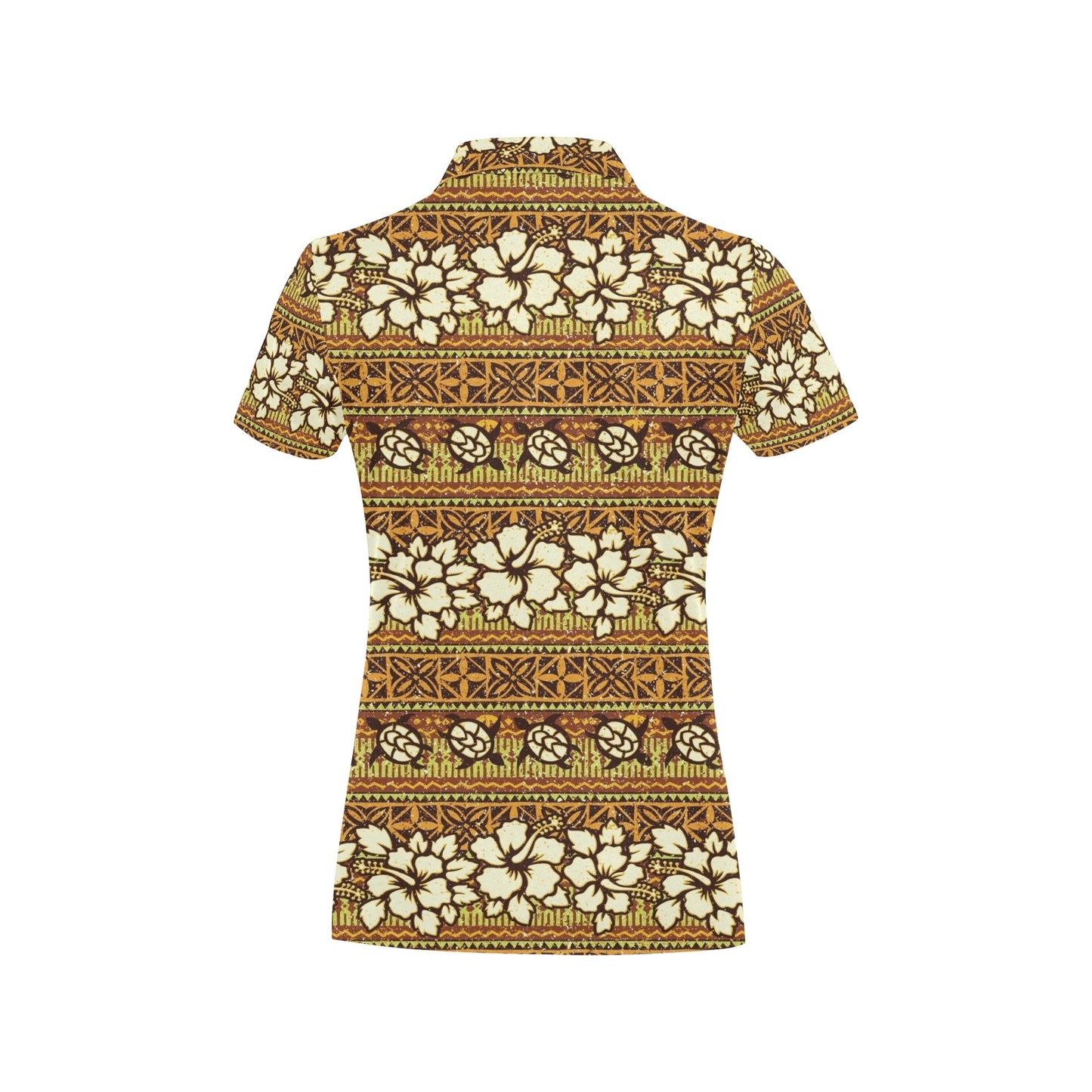 Hawaiian Themed Pattern Print Design H015 Women's Polo Shirt