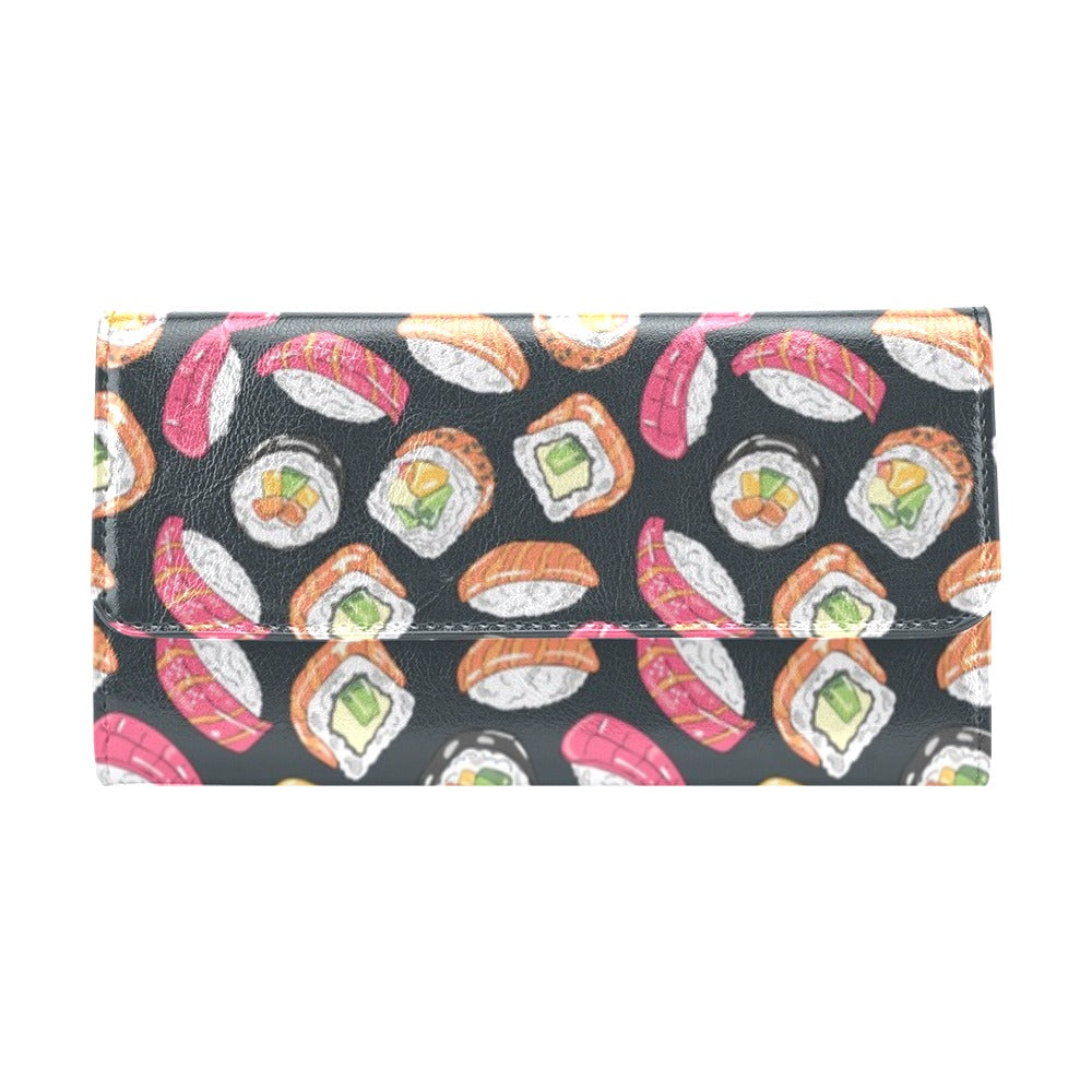 Sushi Print Design LKS306 Women's Trifold Wallet