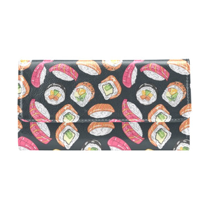 Sushi Print Design LKS306 Women's Trifold Wallet