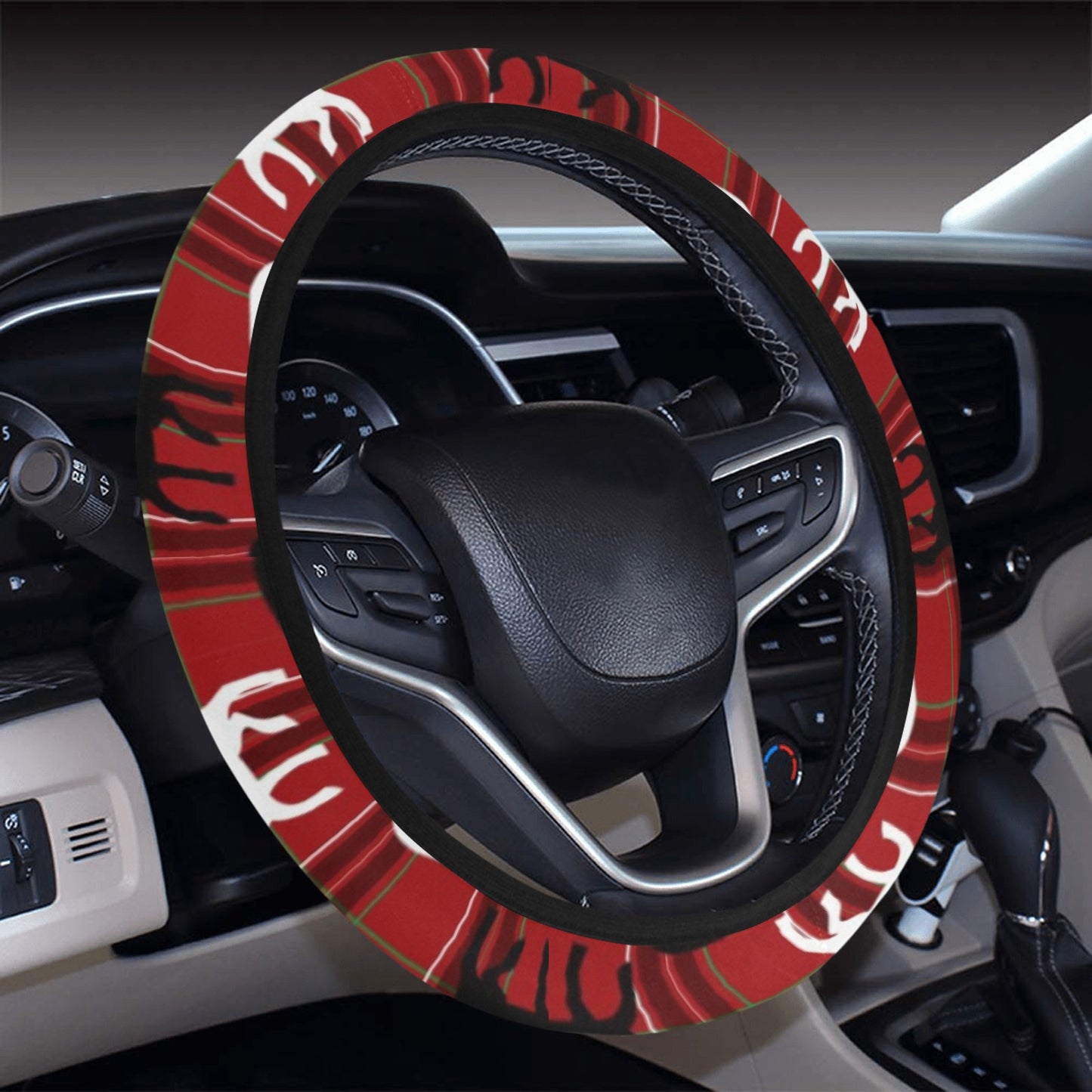 Moose Print Design LKS401 Steering Wheel Cover with Elastic Edge