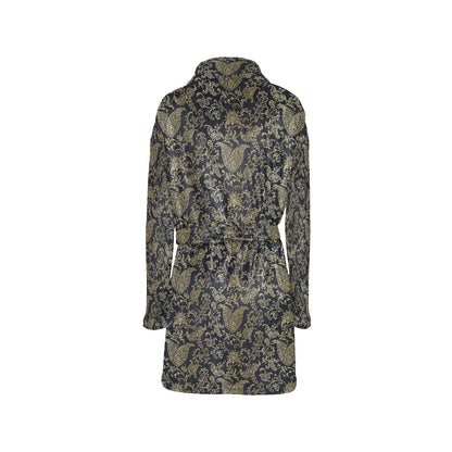 Brocade Pattern Print Design 04 Women's Fleece Robe