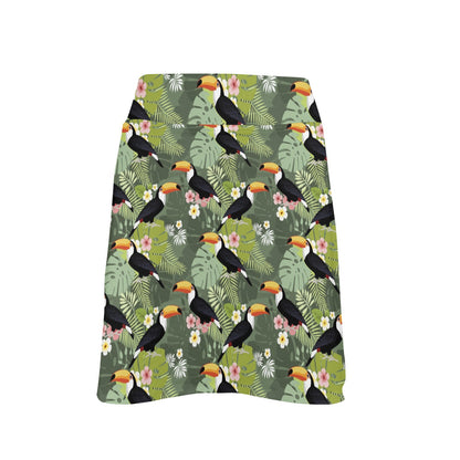 Toucan Print Design LKS304 17" Golf & Pickleball Skort with Pockets