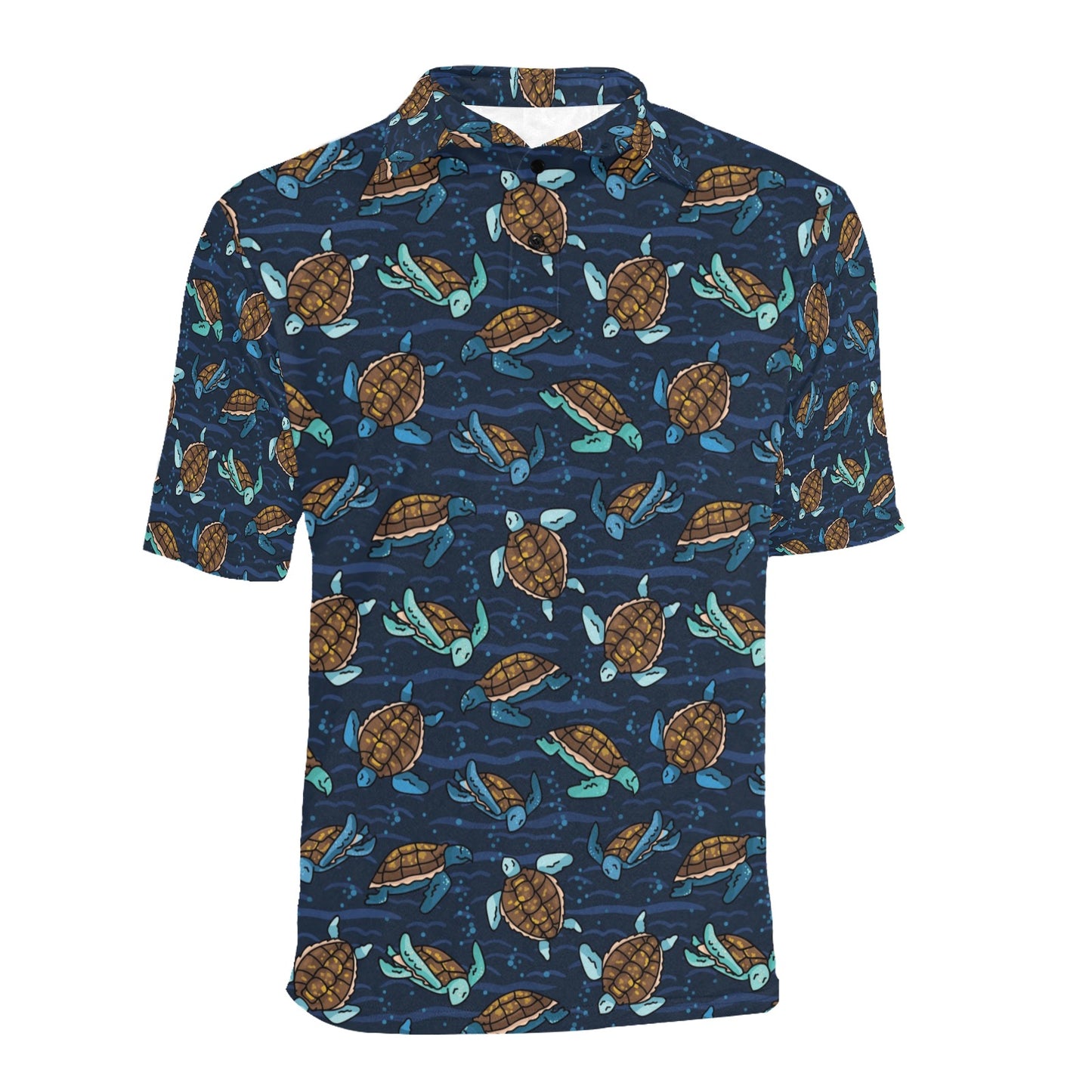 Sea Turtle Print Design LKS3011 Men Polo Shirt