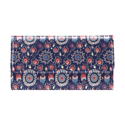 Suzani Print Design LKS305 Women's Trifold Wallet