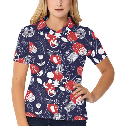 Nordic Pattern Print Design A02 Women's Polo Shirt