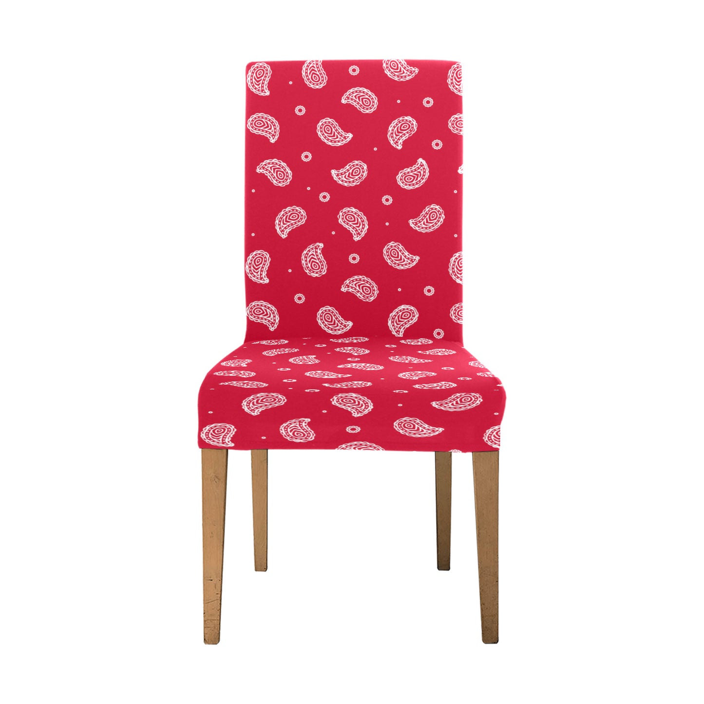 Bandana Red Paisley Print Design LKS305 Dining Chair Slipcover