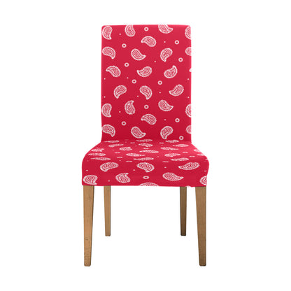 Bandana Red Paisley Print Design LKS305 Dining Chair Slipcover