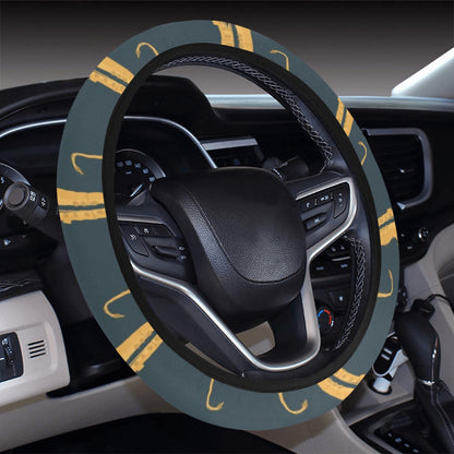 Saxophone Print Design LKS401 Steering Wheel Cover with Elastic Edge