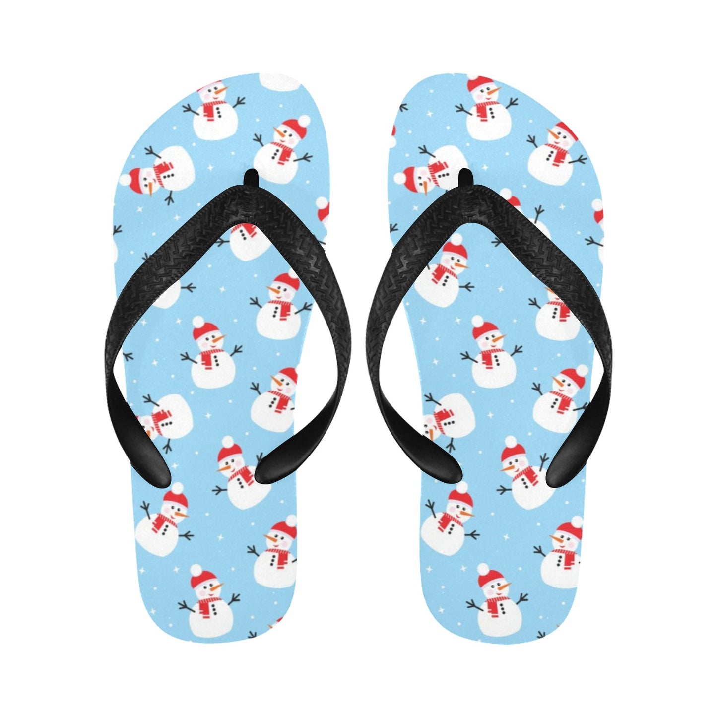 Snowman Print Design LKS305 Flip Flops