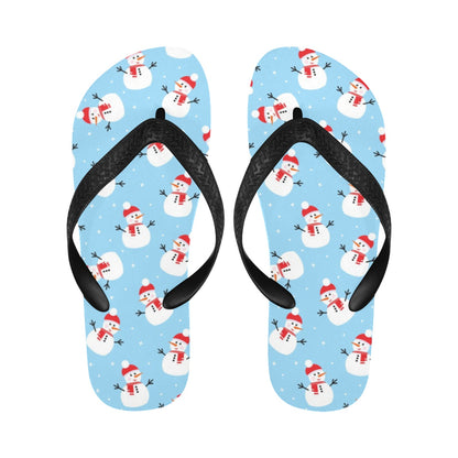 Snowman Print Design LKS305 Flip Flops