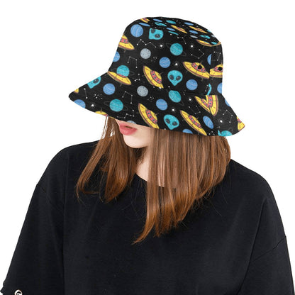 UFO Alien Print Design LKS306 Unisex Bucket Hat