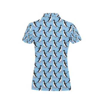 Penguin Dance Pattern Women's Polo Shirt