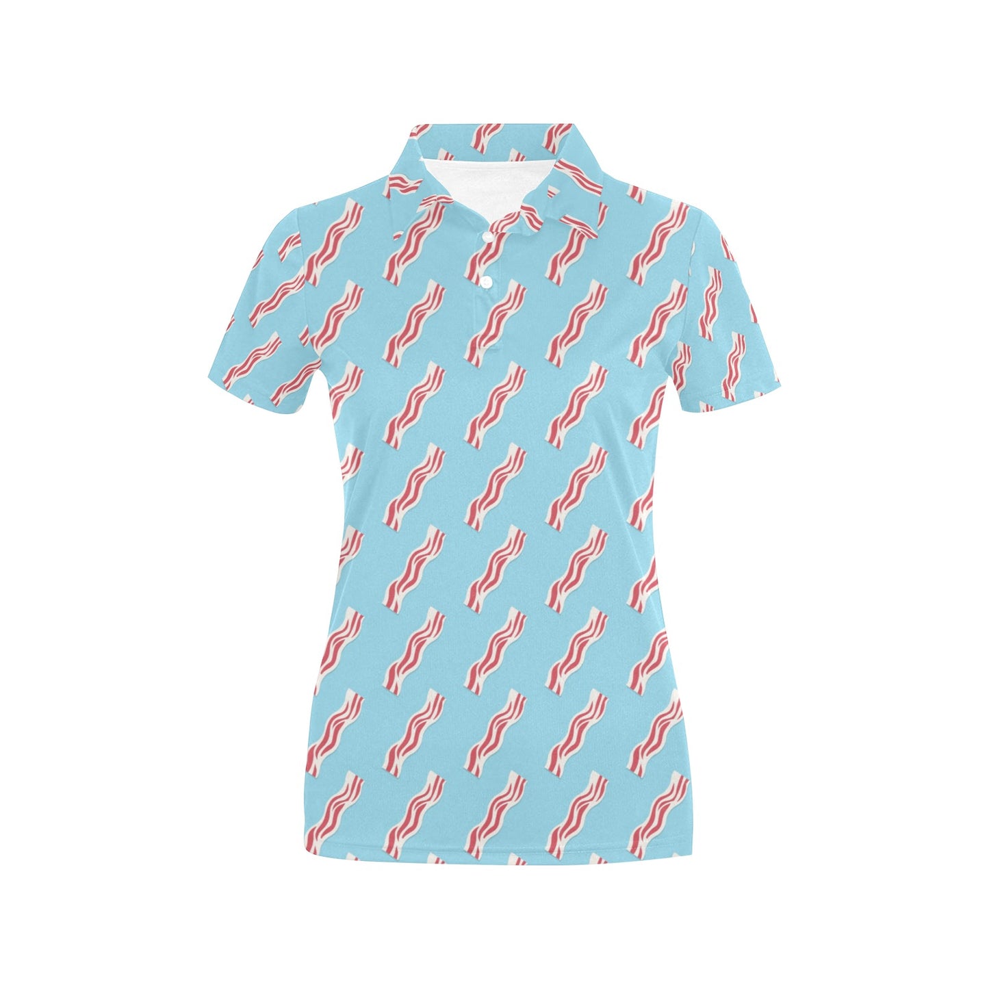 Bacon Pattern Print Design 03 Women's Polo Shirt
