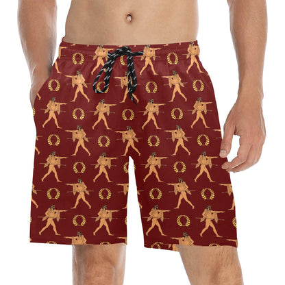 Ancient Greek Print Design LKS307 Men's Swim Trunks Beach Shorts