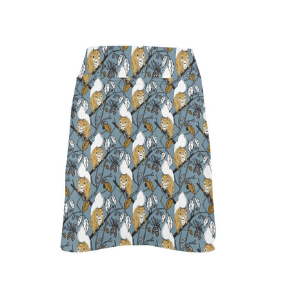 Squirrel Print Design LKS305 17" Golf & Pickleball Skort with Pockets