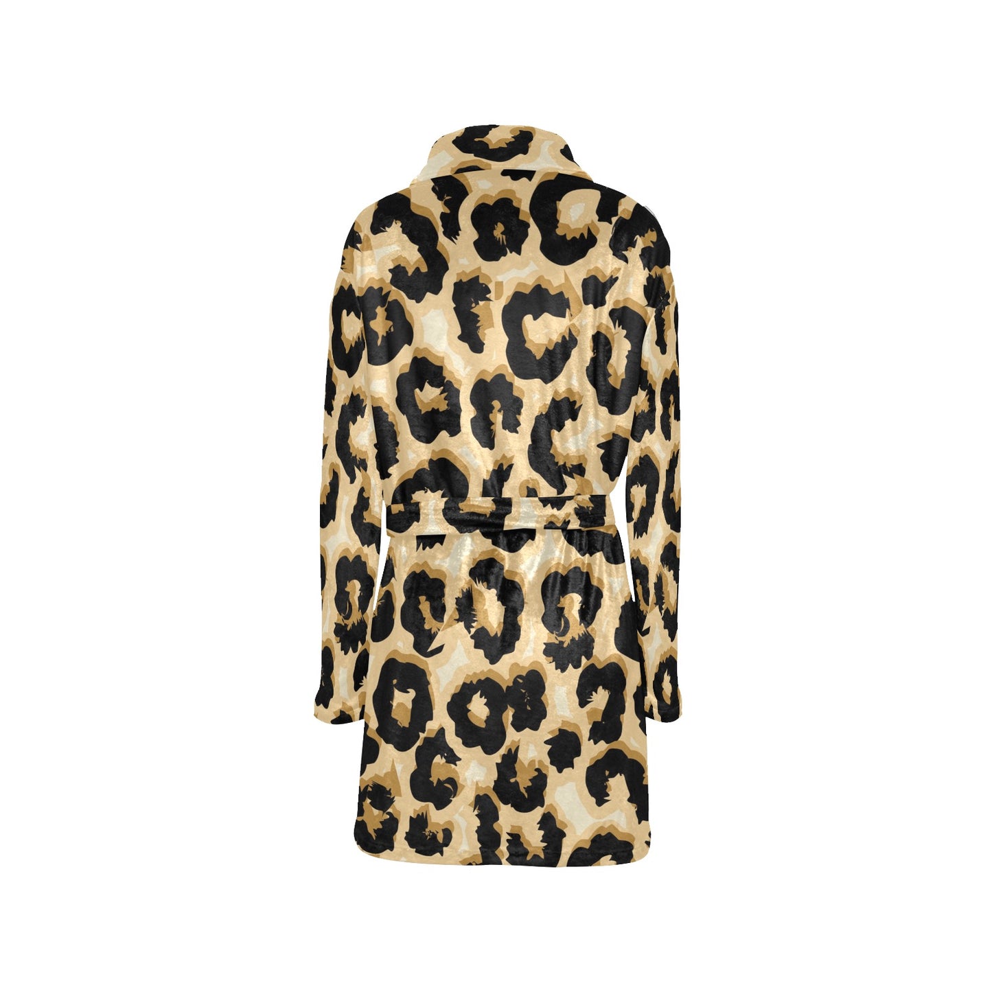 Jaguar Skin Pattern Print Design 02 Women's Fleece Robe