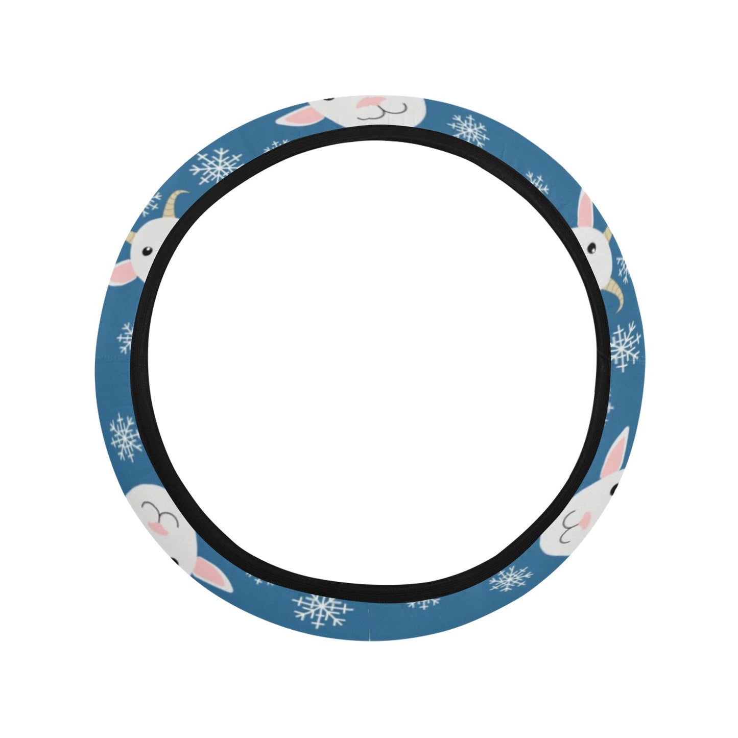Goat Print Design LKS402 Steering Wheel Cover with Elastic Edge