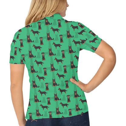 Beauceron Pattern Print Design 01 Women's Polo Shirt