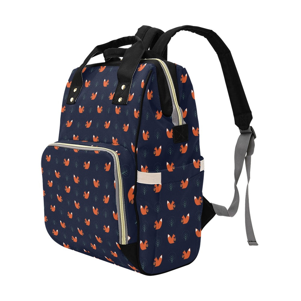 Squirrel Print Design LKS303 Diaper Bag Backpack