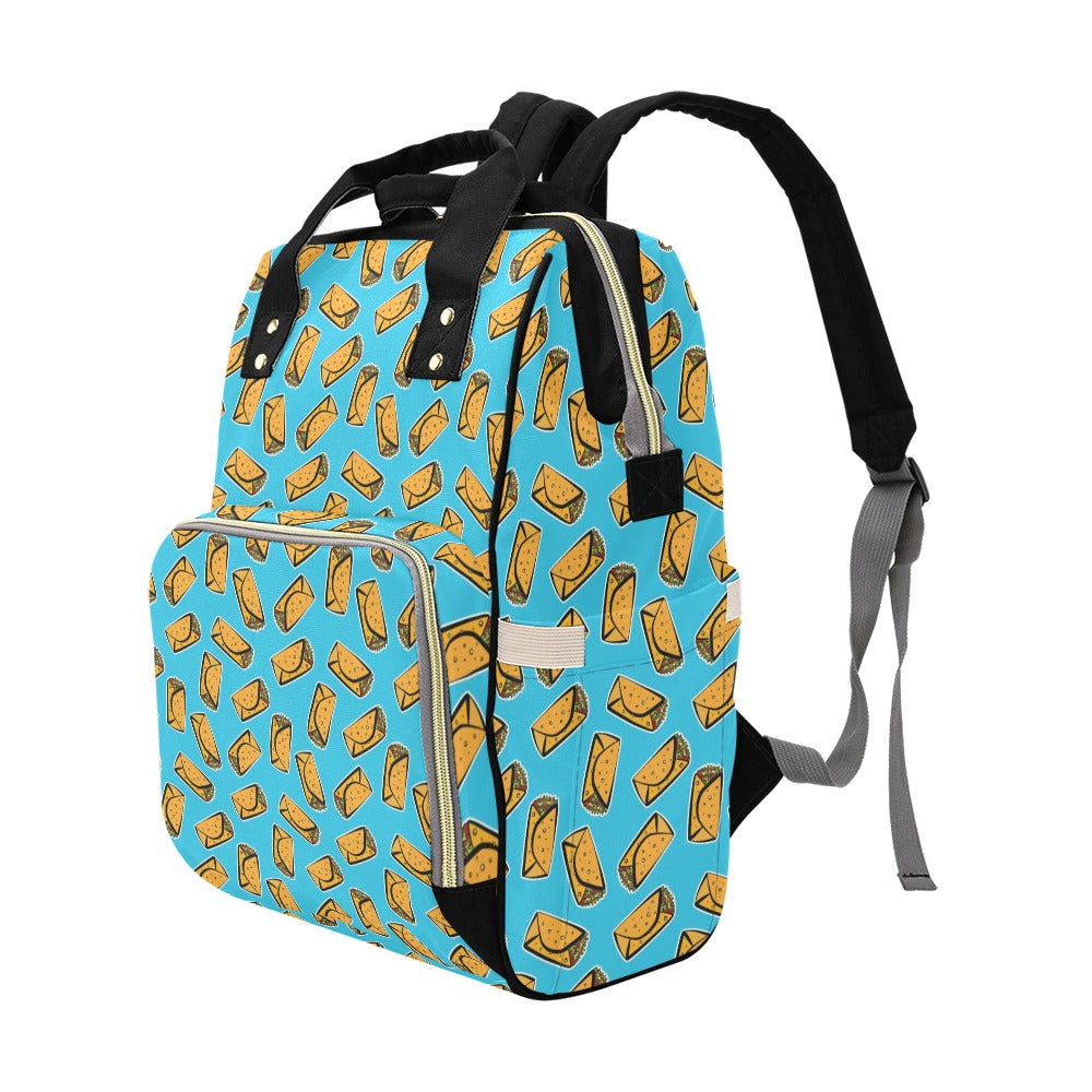 Burrito Print Design LKS301 Diaper Bag Backpack