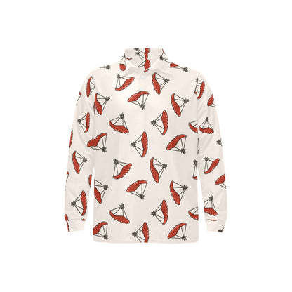 Skydiver Print Design LKS302 Long Sleeve Polo Shirt For Men's