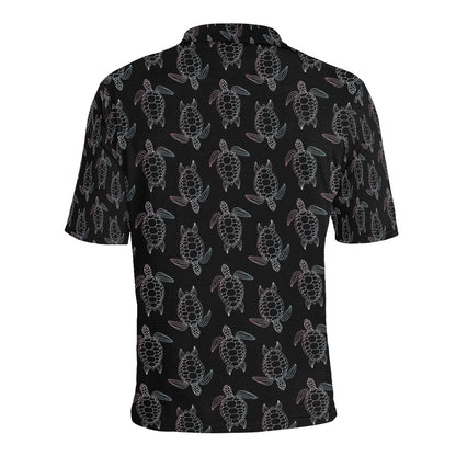 Sea Turtle Print Design LKS3012 Men Polo Shirt