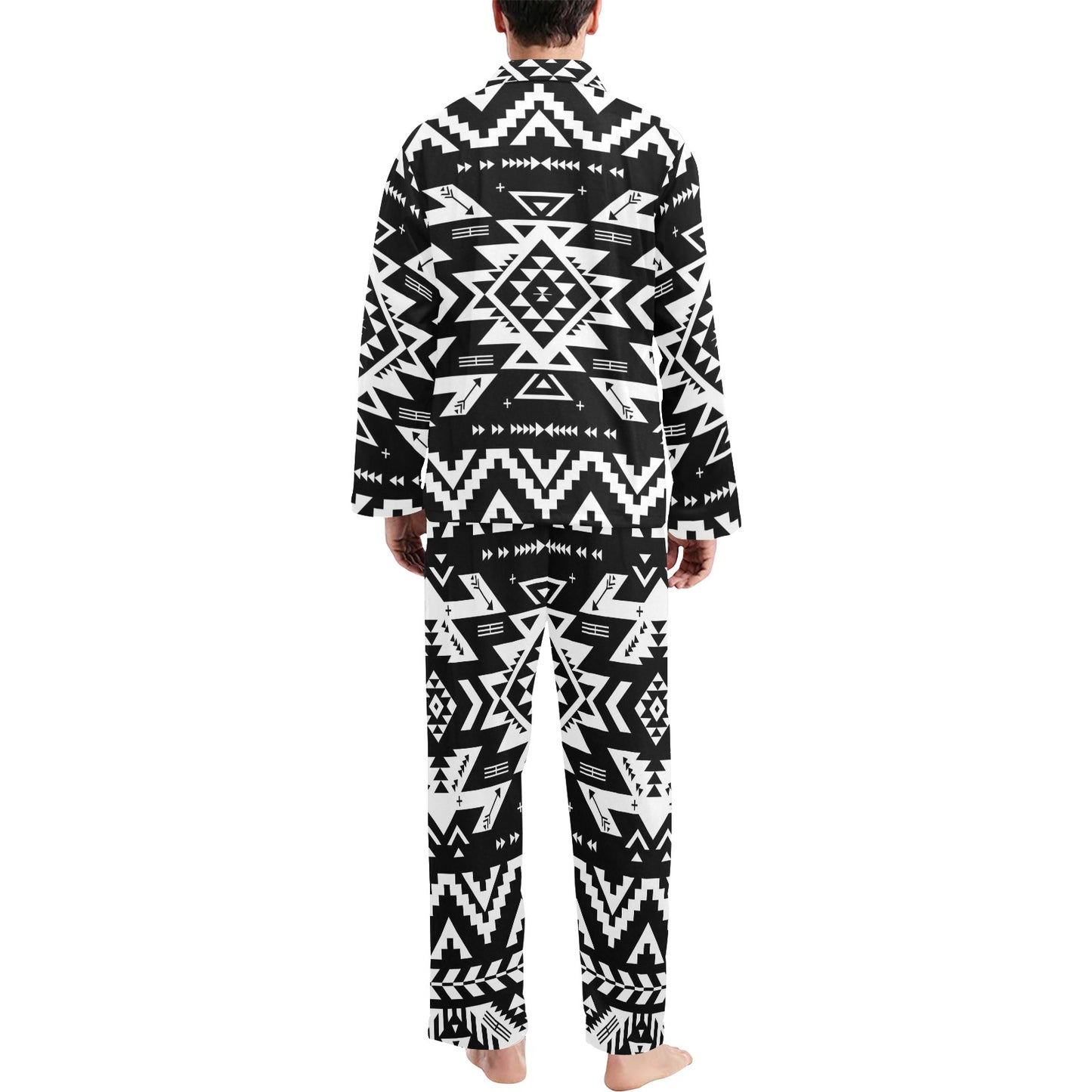Tribal indians native aztec Men's Long Pajama Set
