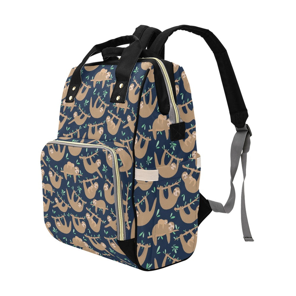 Sloth Print Design LKS307 Diaper Bag Backpack