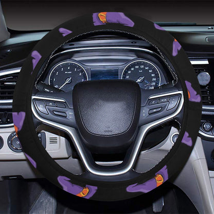 Witch Hat Print Design LKS304 Steering Wheel Cover with Elastic Edge