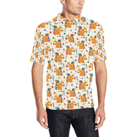Squirrel Print Design LKS304 Men Polo Shirt