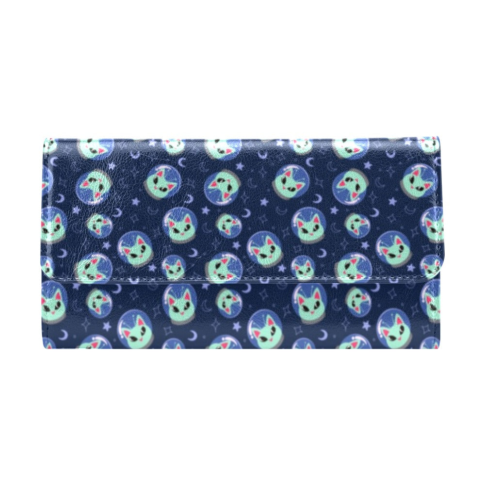 Alien Cat Women's Trifold Wallet