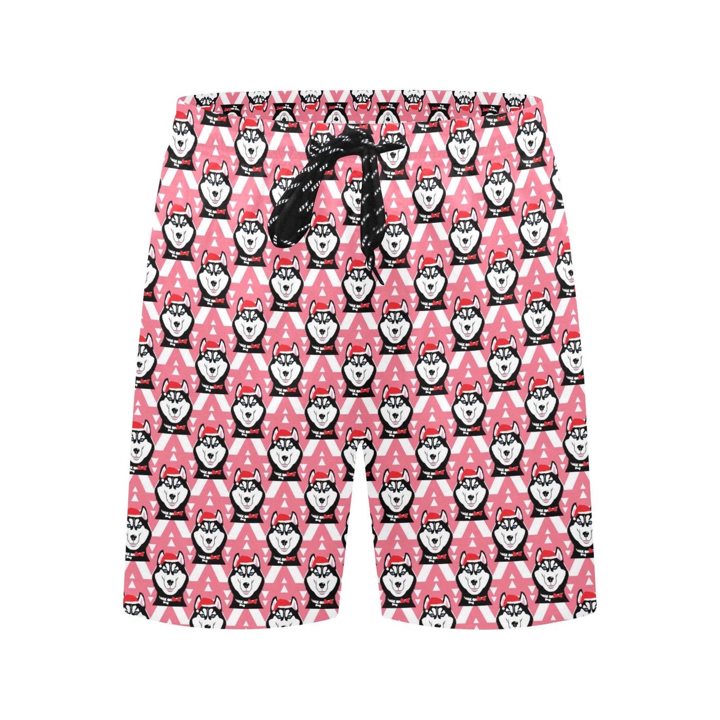 Siberian Huskies Christmas Themed Print Design LKS302 Men's Swim Trunks Beach Shorts