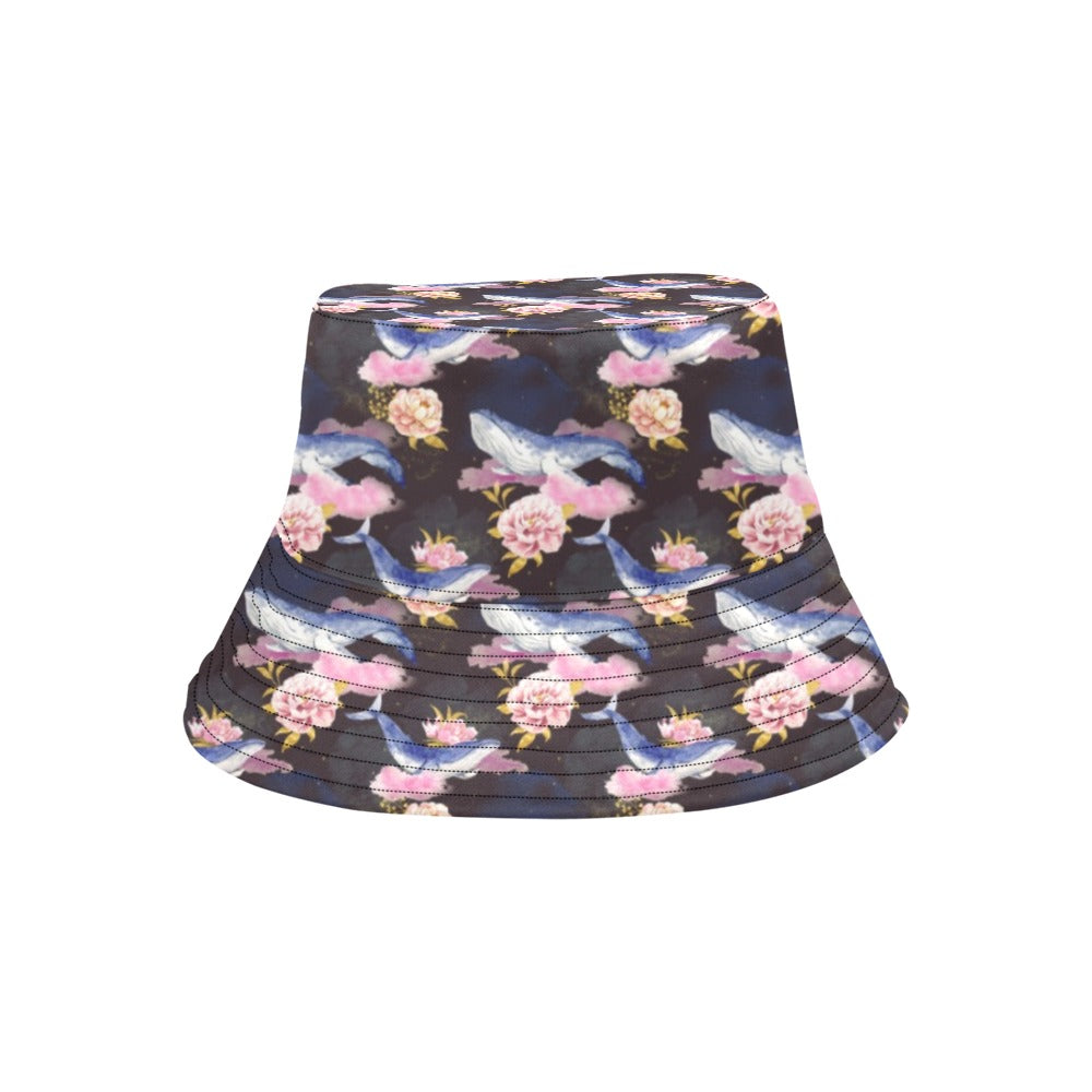 Blue Whale Print Design LKS401 Unisex Bucket Hat