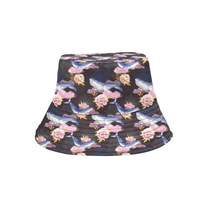 Blue Whale Print Design LKS401 Unisex Bucket Hat