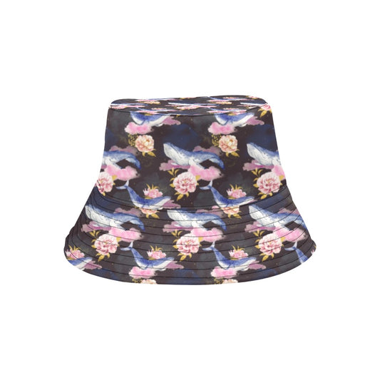 Blue Whale Print Design LKS401 Unisex Bucket Hat