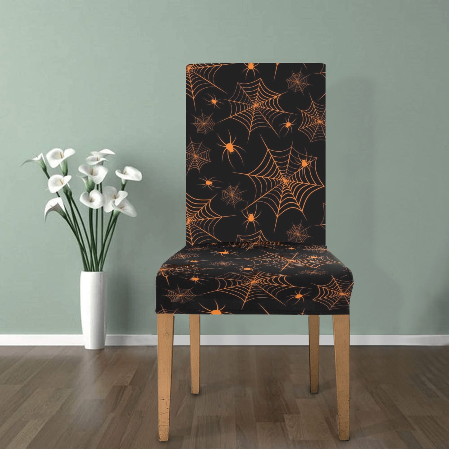 Spider Web Print Design LKS306 Dining Chair Slipcover
