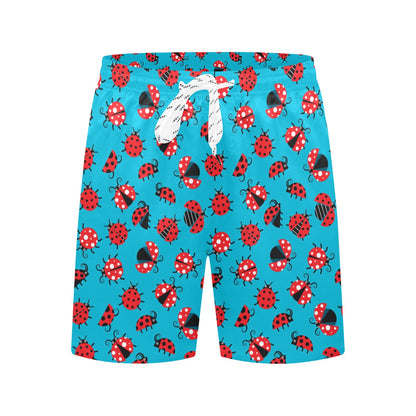 Ladybug Action Print Pattern Men's Swim Trunks Beach Shorts