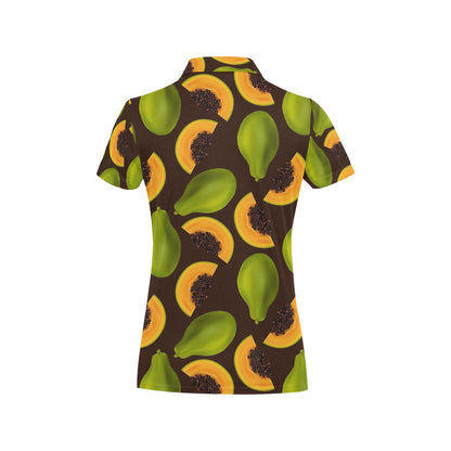 Papaya Pattern Print Design PP04 Women's Polo Shirt
