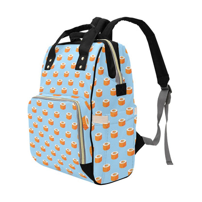 Salmon Sushi Print Design LKS307 Diaper Bag Backpack