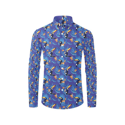 Toucan Print Design LKS306 Men's Long Sleeve Dress Shirt