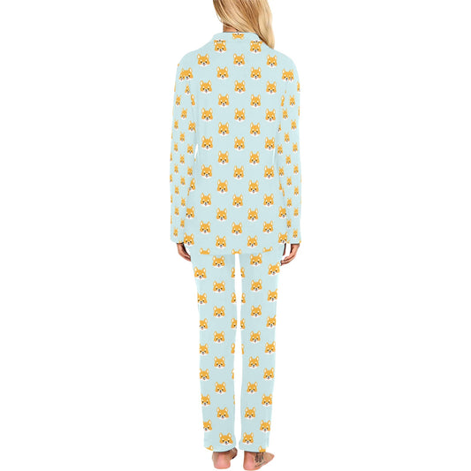 Shiba Inu Print Design LKS301 Women's Long Pajama Set