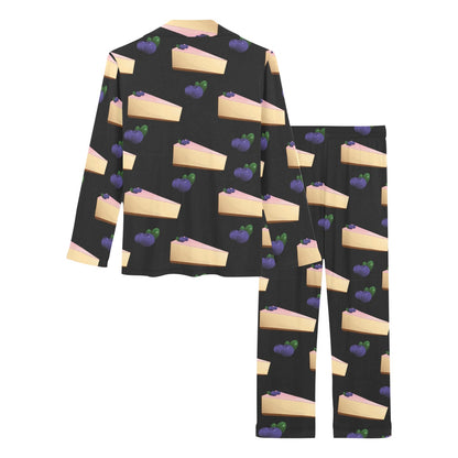 Cheesecake blueberry Pattern Print Design CK01 Women's Long Pajama Set