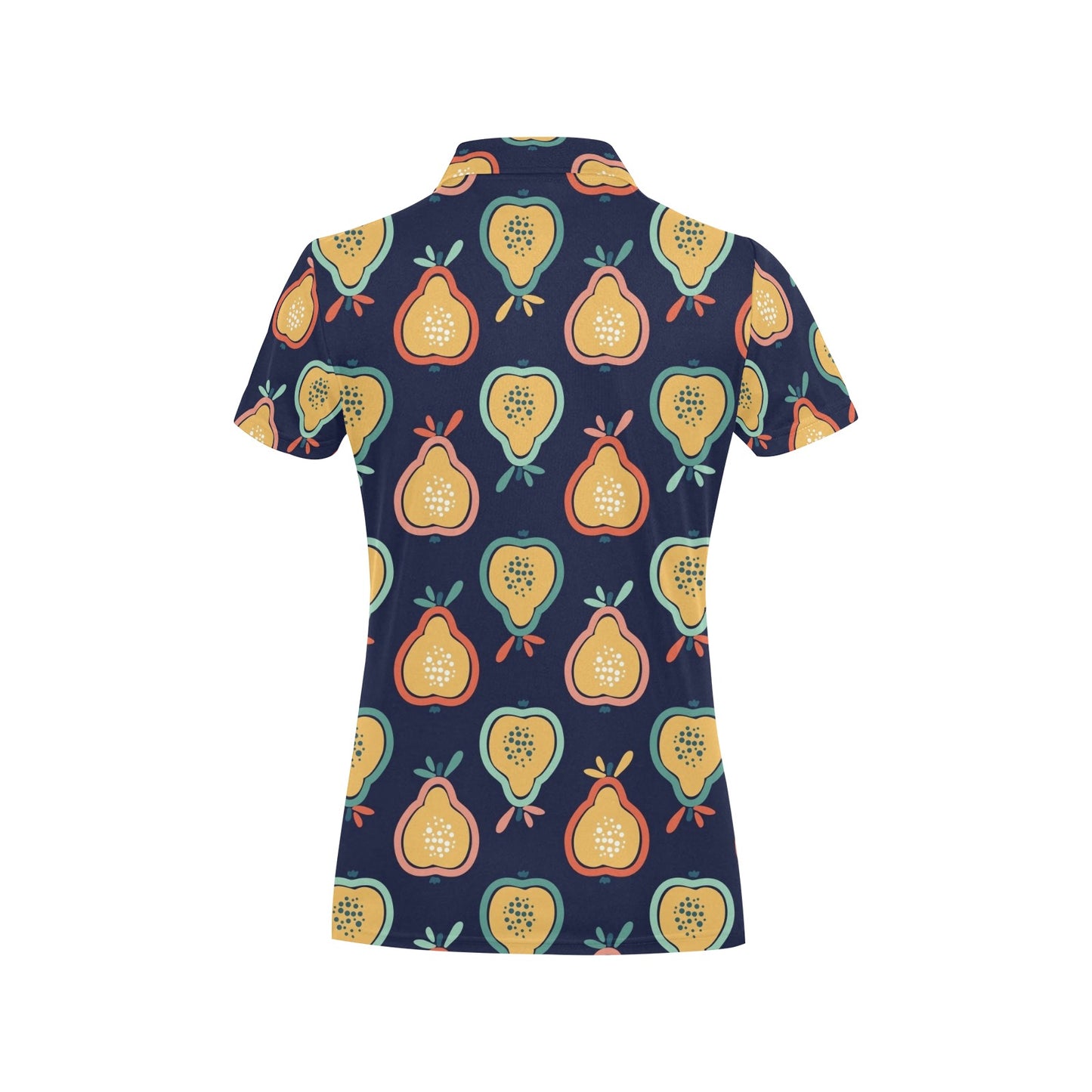 Pear Pattern Print Design PE03 Women's Polo Shirt