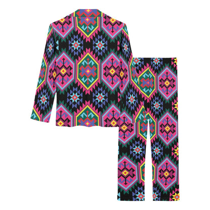 Mexican Pattern Print Design 02 Women's Long Pajama Set