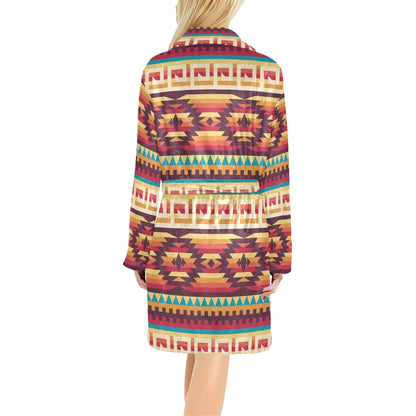 Tribal Aztec Vintage Women's Fleece Robe