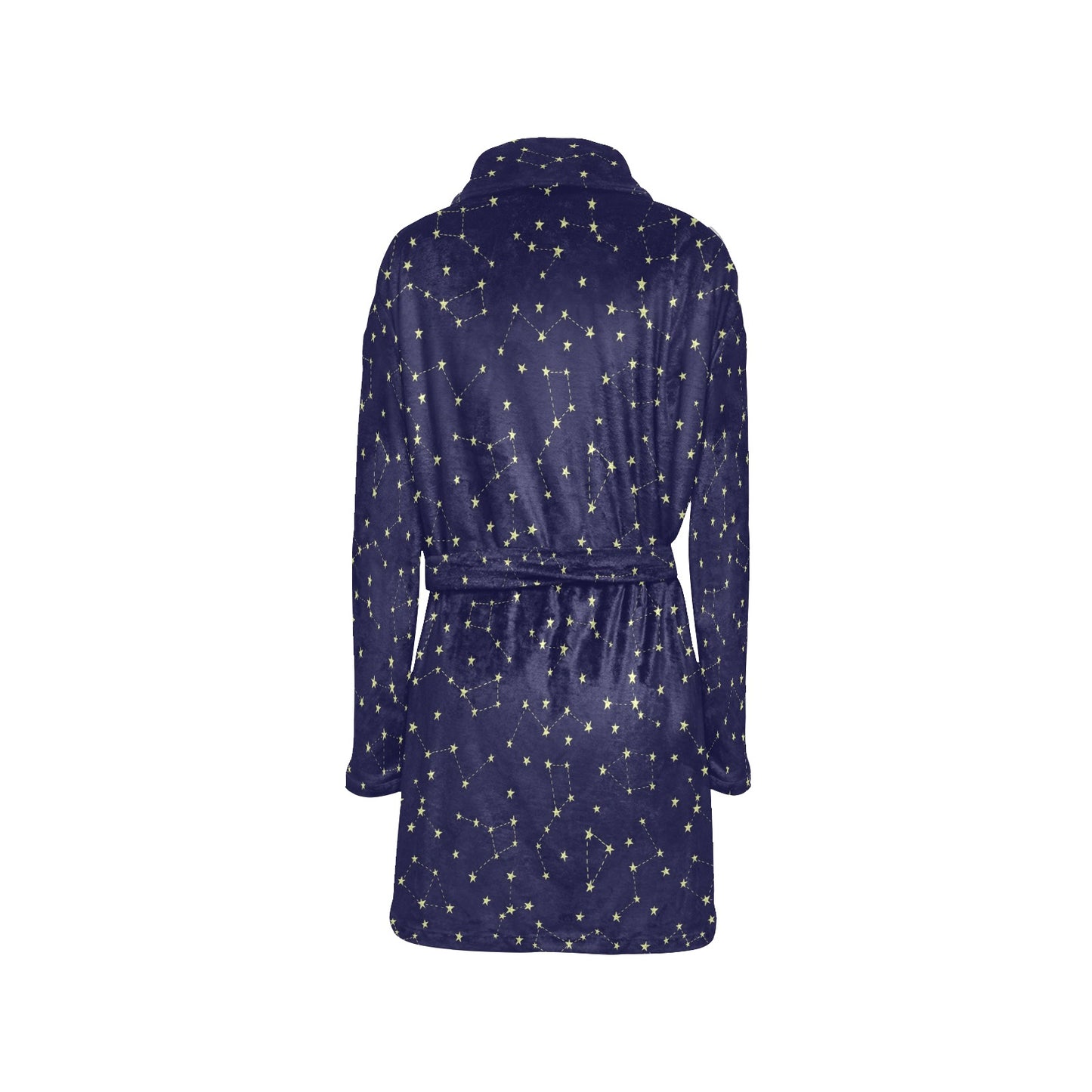 Constellation Pattern Print Design 02 Women's Fleece Robe