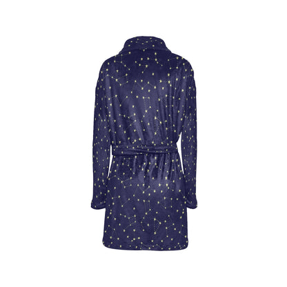Constellation Pattern Print Design 02 Women's Fleece Robe